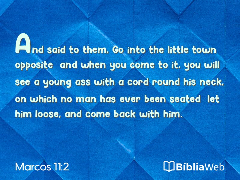 Marcos 11:2 em imagem para compartilhar