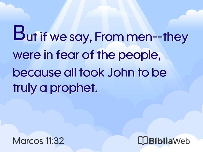 Marcos 11:32 em imagem para compartilhar