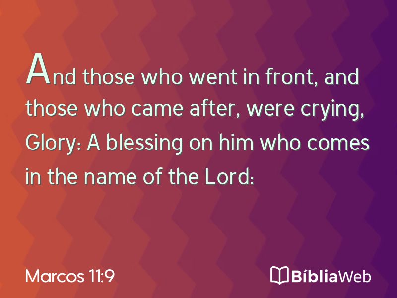 Marcos 11:9 em imagem para compartilhar