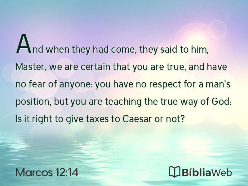 Marcos 12:14 em imagem para compartilhar