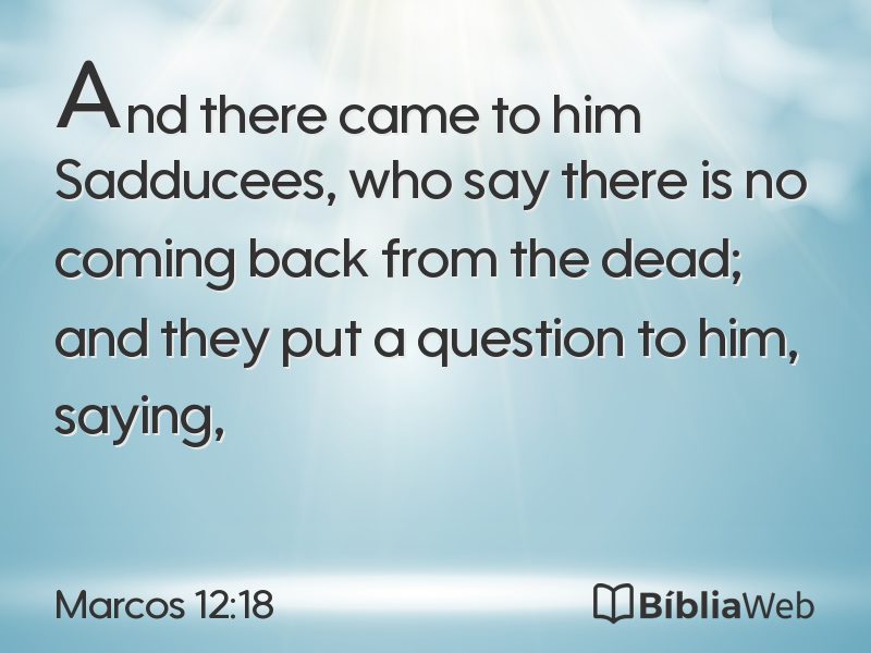 Marcos 12:18 em imagem para compartilhar
