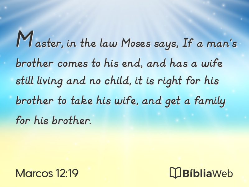 Marcos 12:19 em imagem para compartilhar