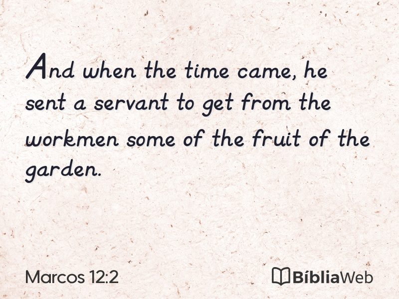 Marcos 12:2 em imagem para compartilhar