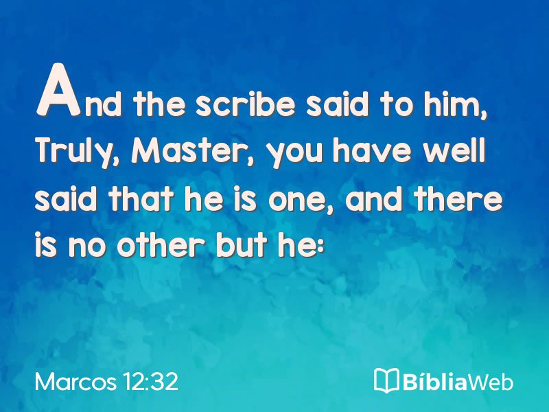 Marcos 12:32 em imagem para compartilhar