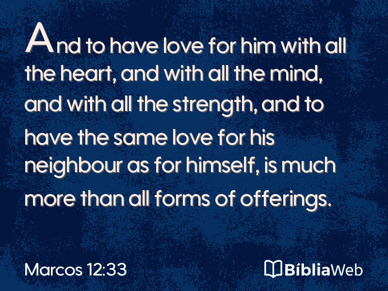 Marcos 12:33 em imagem para compartilhar