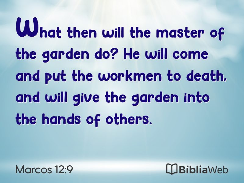Marcos 12:9 em imagem para compartilhar