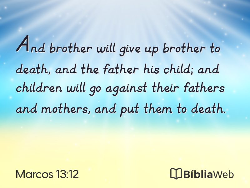 Marcos 13:12 em imagem para compartilhar