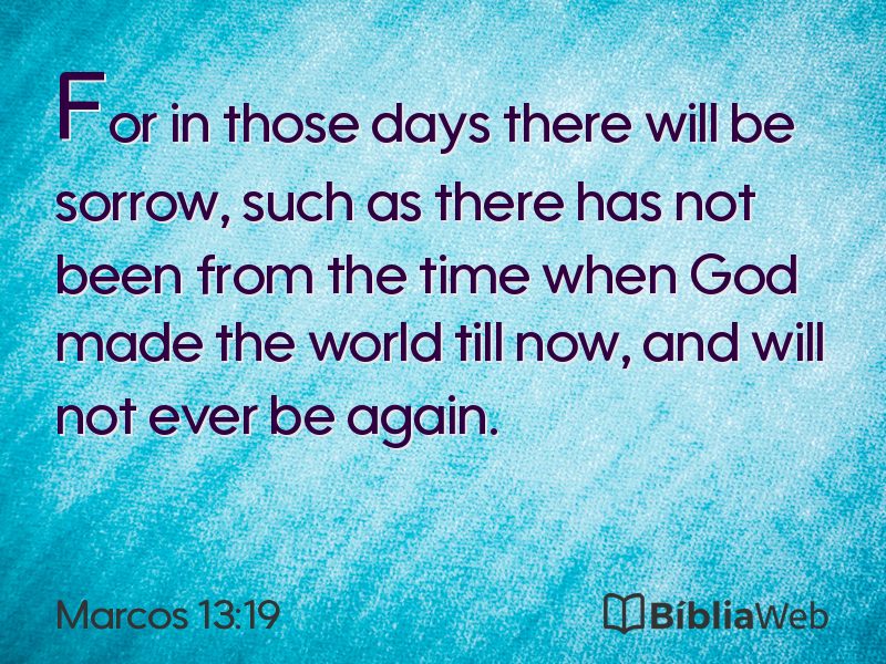 Marcos 13:19 em imagem para compartilhar