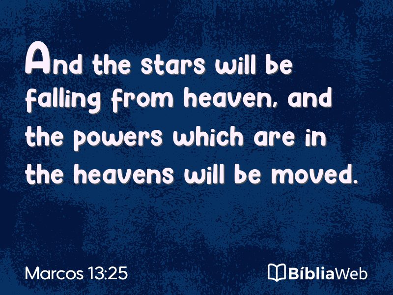 Marcos 13:25 em imagem para compartilhar