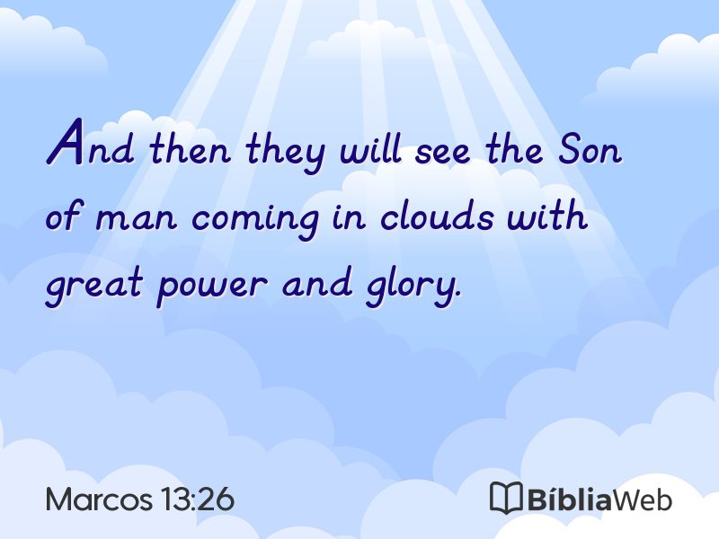 Marcos 13:26 em imagem para compartilhar