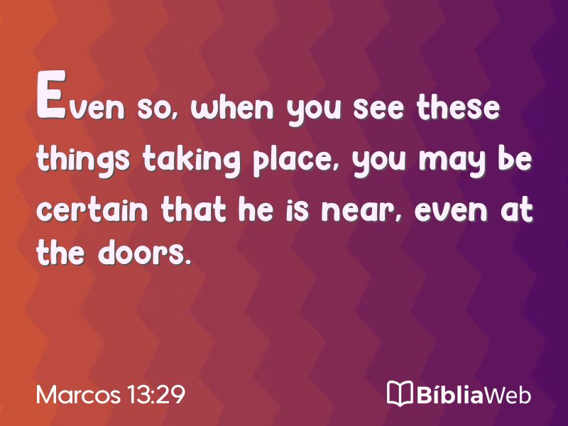 Marcos 13:29 em imagem para compartilhar