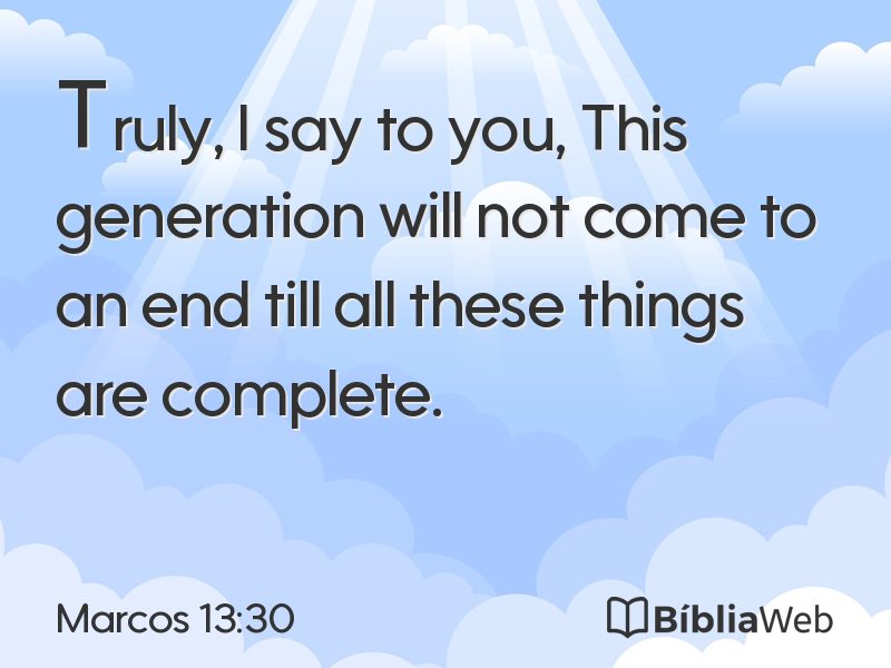 Marcos 13:30 em imagem para compartilhar