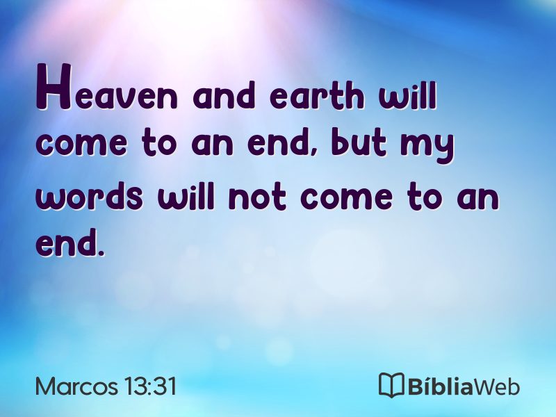 Marcos 13:31 em imagem para compartilhar