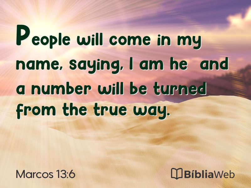 Marcos 13:6 em imagem para compartilhar