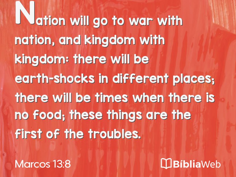 Marcos 13:8 em imagem para compartilhar