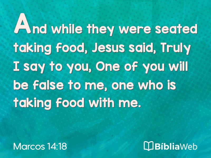 Marcos 14:18 em imagem para compartilhar
