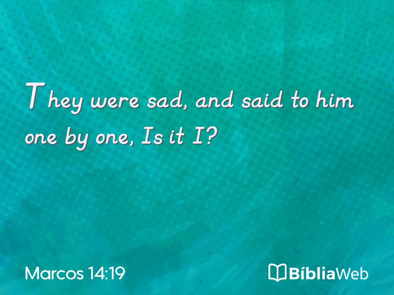 Marcos 14:19 em imagem para compartilhar