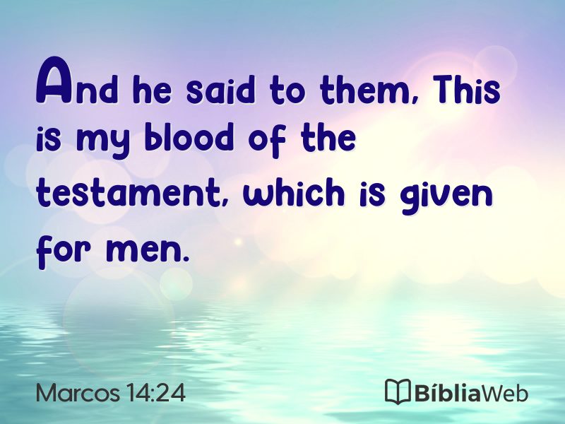 Marcos 14:24 em imagem para compartilhar