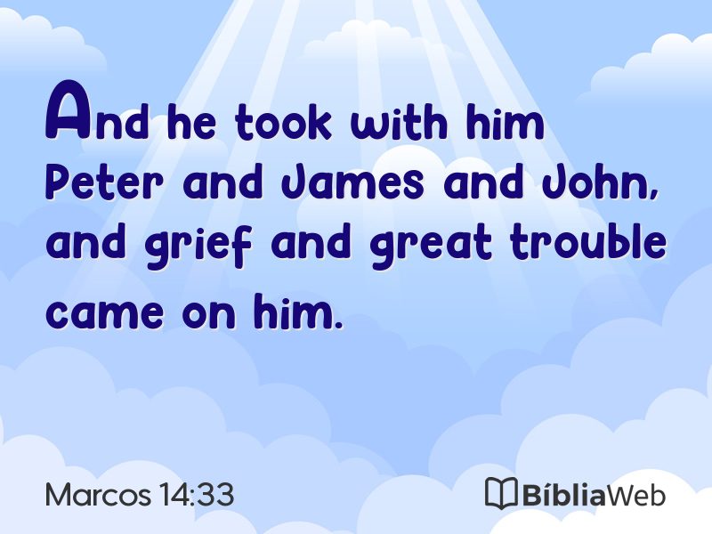 Marcos 14:33 em imagem para compartilhar