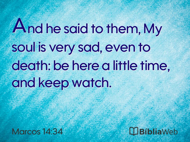 Marcos 14:34 em imagem para compartilhar