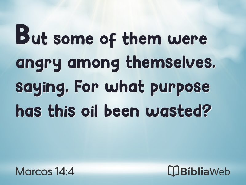 Marcos 14:4 em imagem para compartilhar