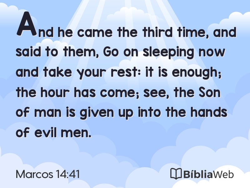 Marcos 14:41 em imagem para compartilhar