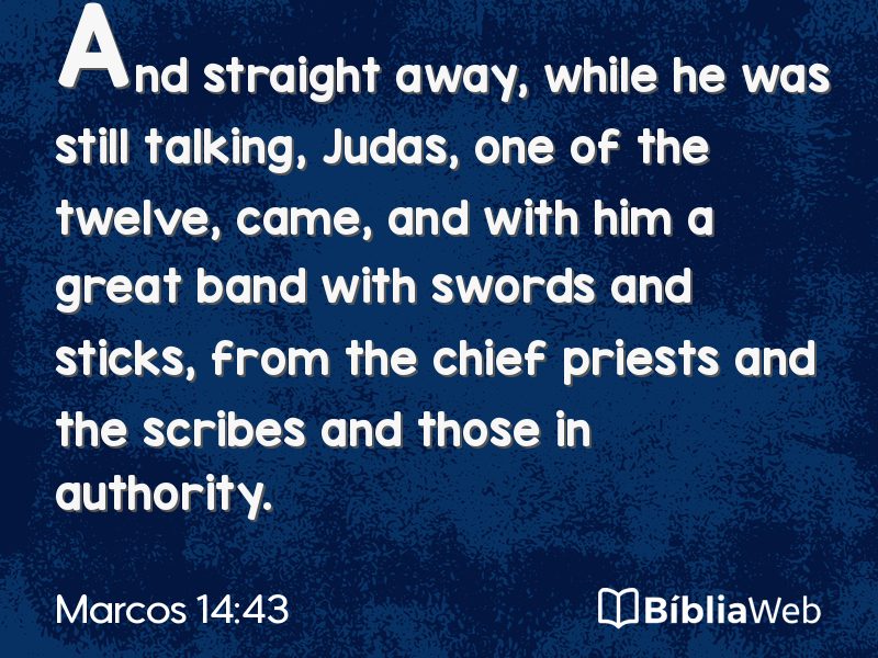 Marcos 14:43 em imagem para compartilhar