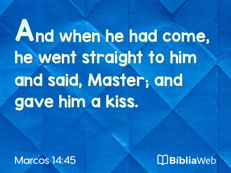 Marcos 14:45 em imagem para compartilhar