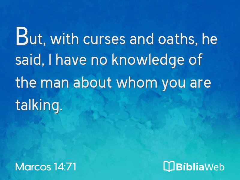 Marcos 14:71 em imagem para compartilhar