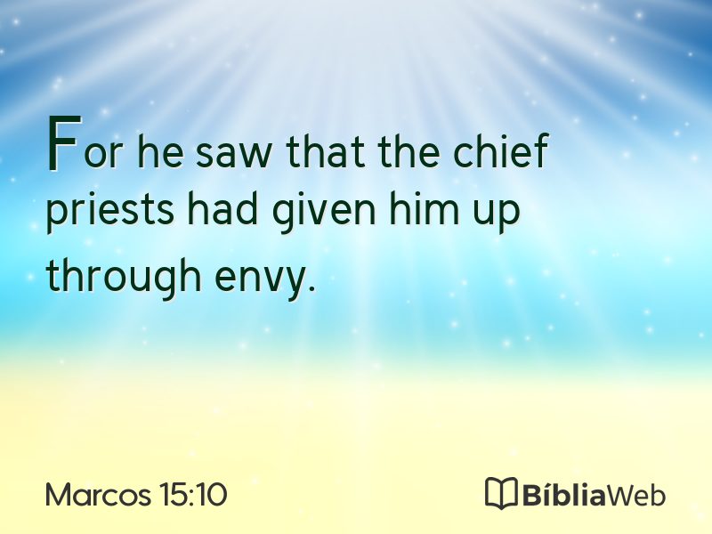 Marcos 15:10 em imagem para compartilhar