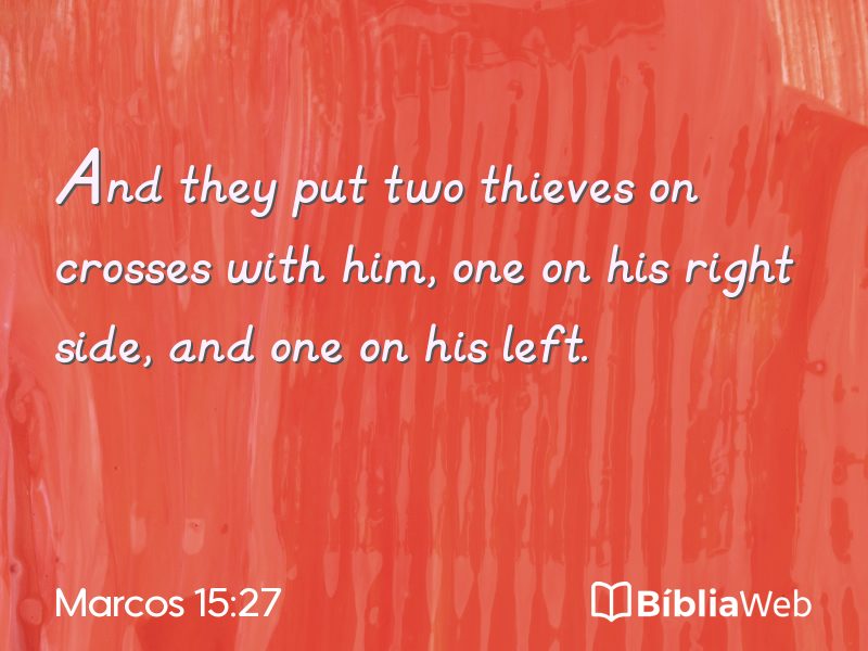 Marcos 15:27 em imagem para compartilhar