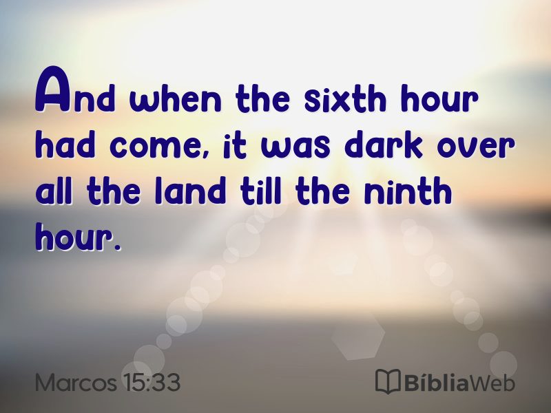 Marcos 15:33 em imagem para compartilhar