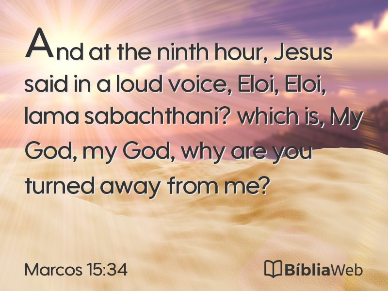Marcos 15:34 em imagem para compartilhar