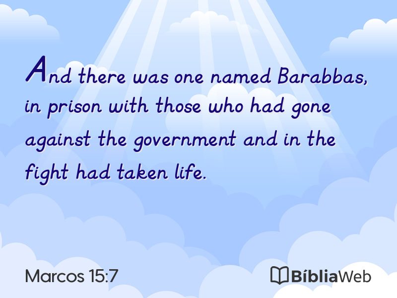 Marcos 15:7 em imagem para compartilhar