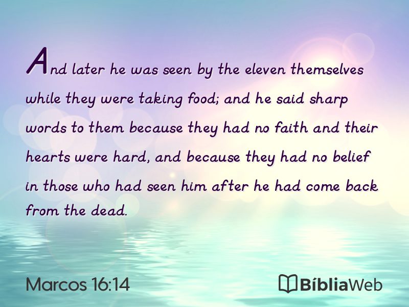Marcos 16:14 em imagem para compartilhar