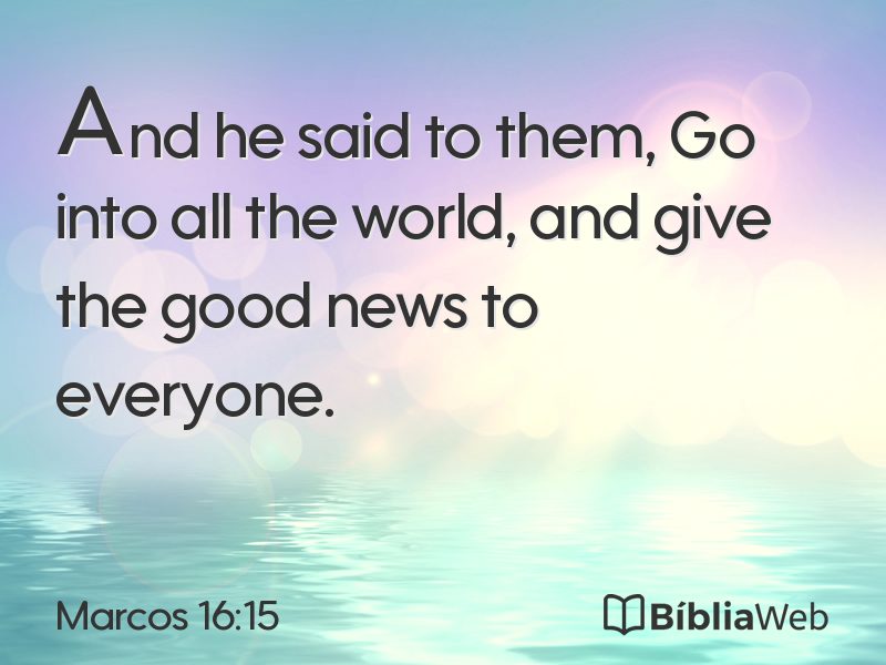 Marcos 16:15 em imagem para compartilhar