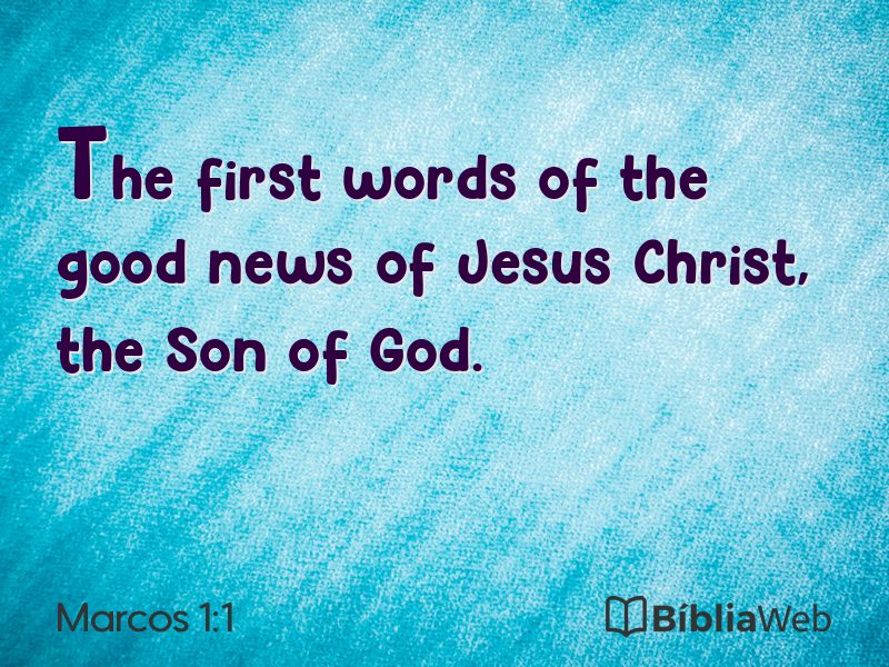 Marcos 1:1 em imagem para compartilhar
