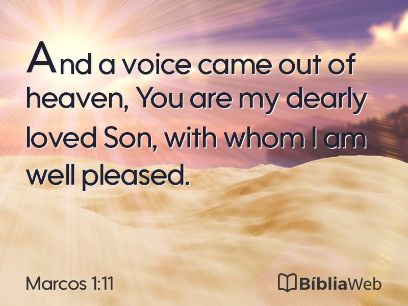 Marcos 1:11 em imagem para compartilhar