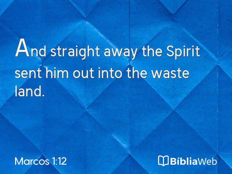 Marcos 1:12 em imagem para compartilhar