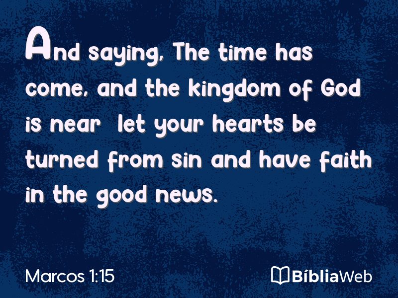 Marcos 1:15 em imagem para compartilhar