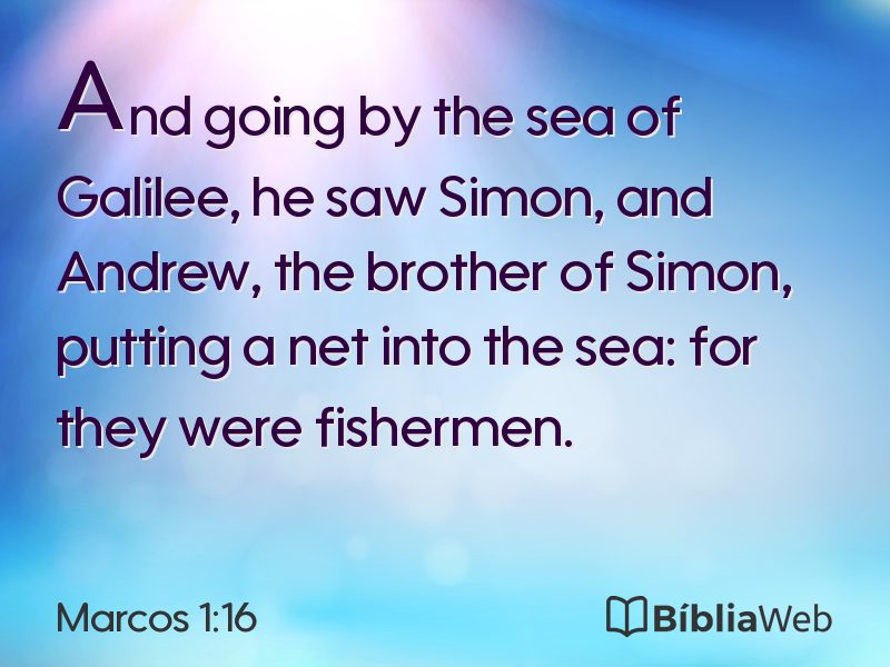 Marcos 1:16 em imagem para compartilhar