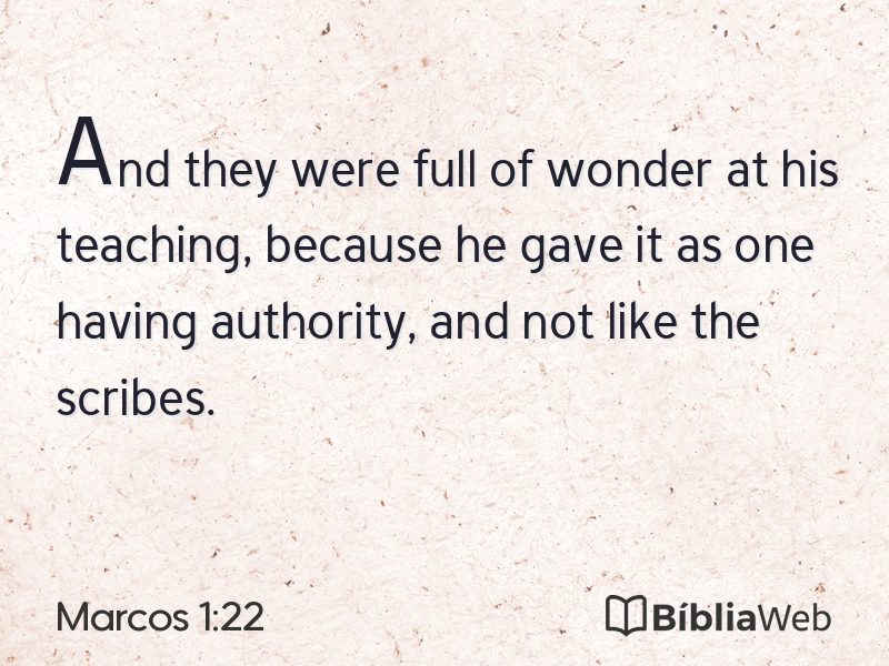 Marcos 1:22 em imagem para compartilhar
