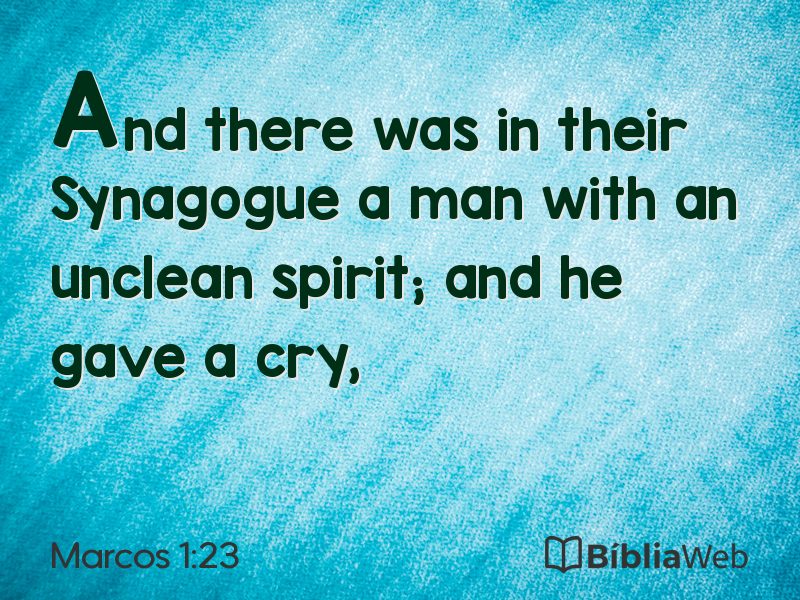 Marcos 1:23 em imagem para compartilhar