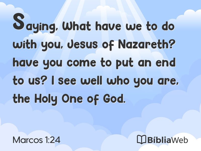 Marcos 1:24 em imagem para compartilhar