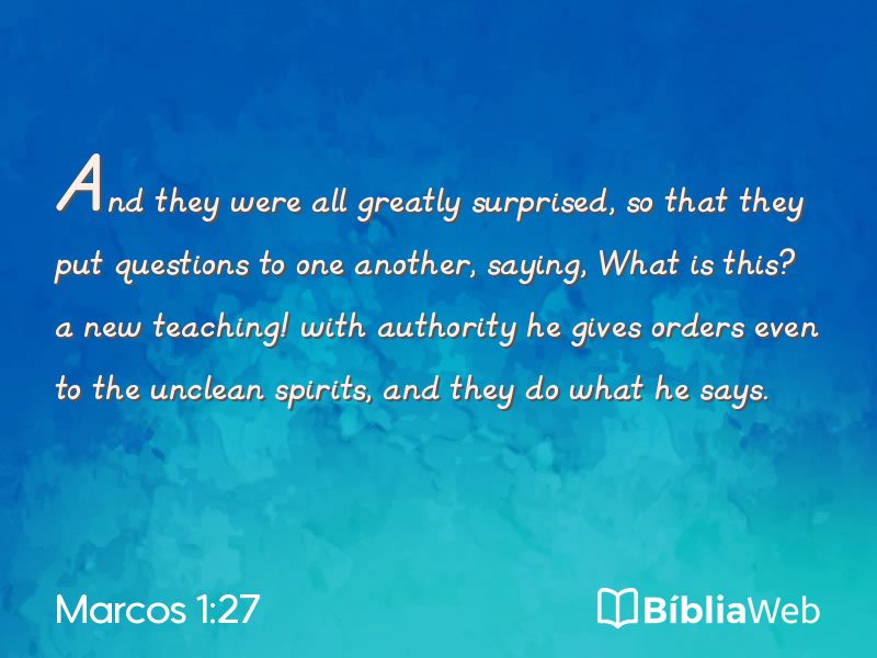 Marcos 1:27 em imagem para compartilhar