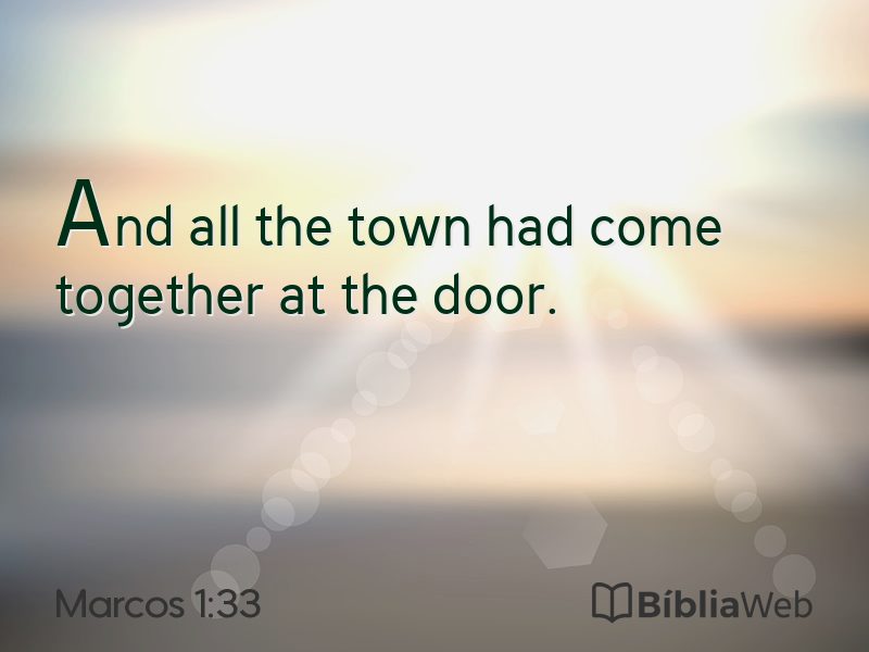 Marcos 1:33 em imagem para compartilhar