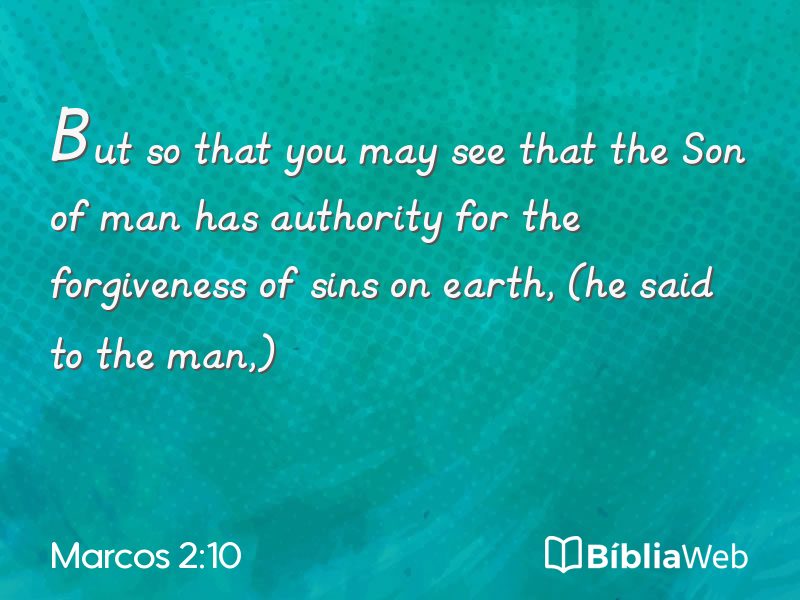 Marcos 2:10 em imagem para compartilhar