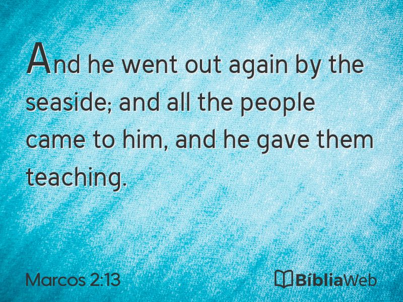 Marcos 2:13 em imagem para compartilhar