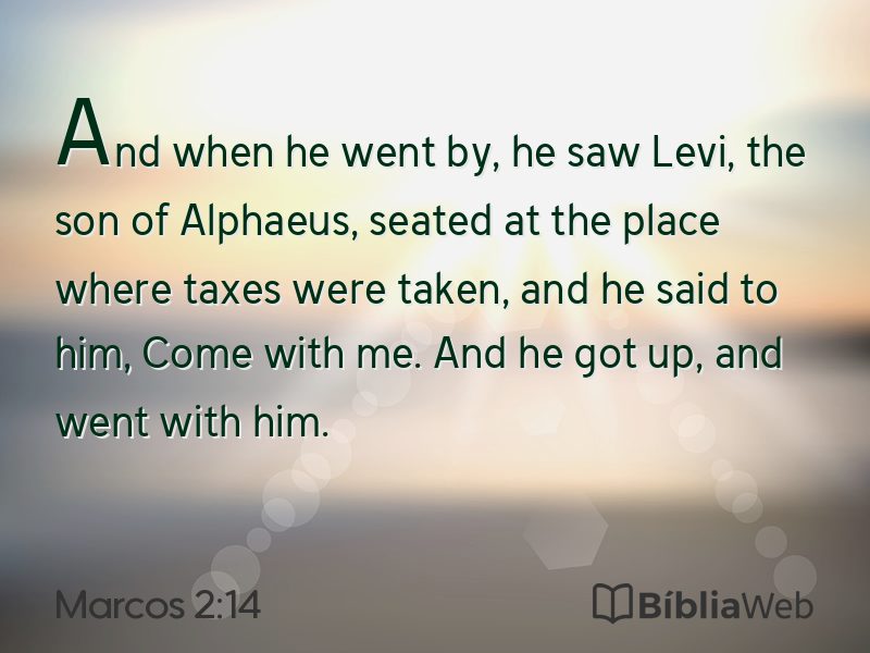 Marcos 2:14 em imagem para compartilhar