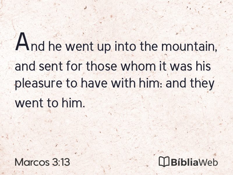 Marcos 3:13 em imagem para compartilhar